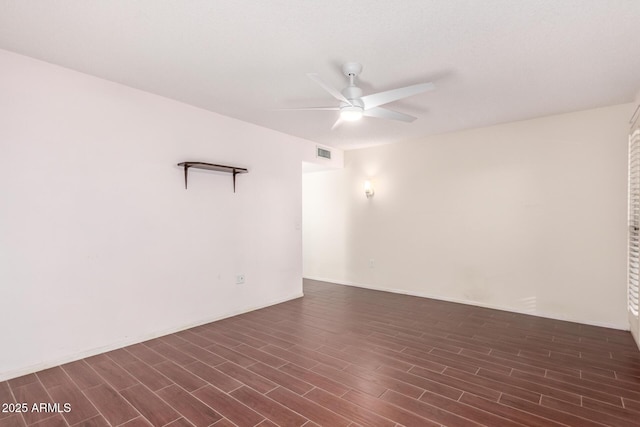 empty room with ceiling fan