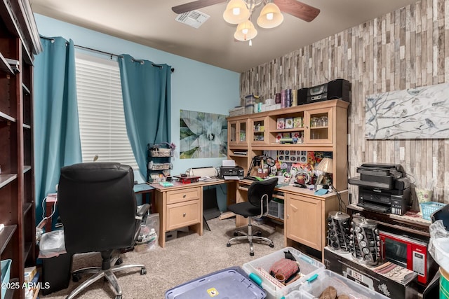 7015 W Melody Dr, Laveen, AZ 85339 - office area with ceiling fan and carpet