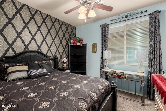 7015 W Melody Dr, Laveen, AZ 85339 - carpeted bedroom with a ceiling fan
