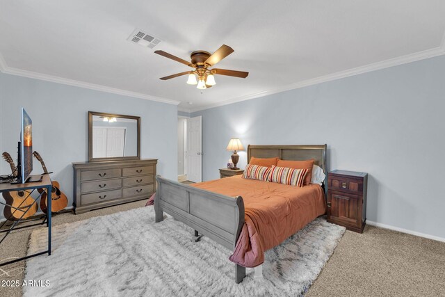 6708 W Utopia Rd, Glendale, AZ 85308 - carpeted bedroom with crown molding and ceiling fan