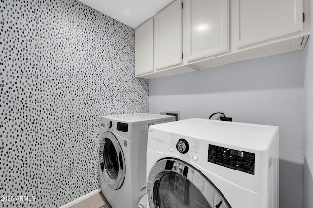 6708 W Utopia Rd, Glendale, AZ 85308 - laundry room with cabinet space and washer and clothes dryer
