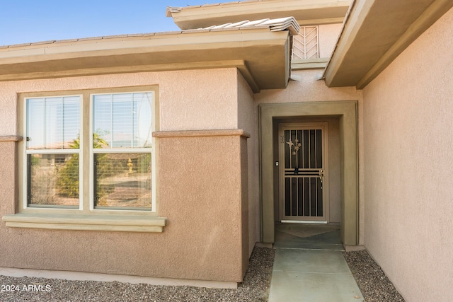 view of doorway to property