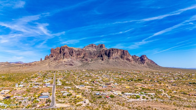 view of mountain feature with a residential view