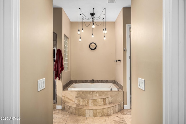 full bath featuring visible vents and a bath