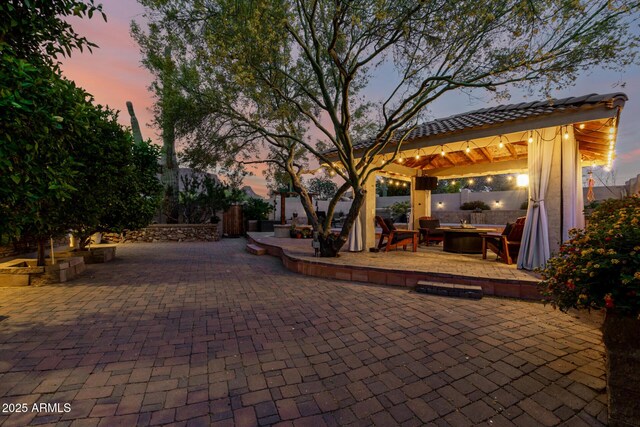 view of patio with a gazebo