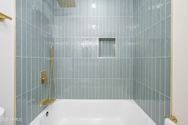 full bath featuring shower / bathing tub combination