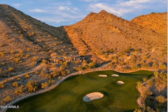 mountain view with golf course view