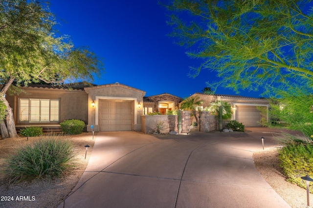 view of front of home featuring a garage