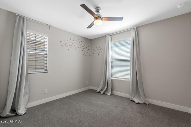 8313 E Impala Ave, Mesa, AZ 85209 - carpeted empty room featuring ceiling fan and baseboards