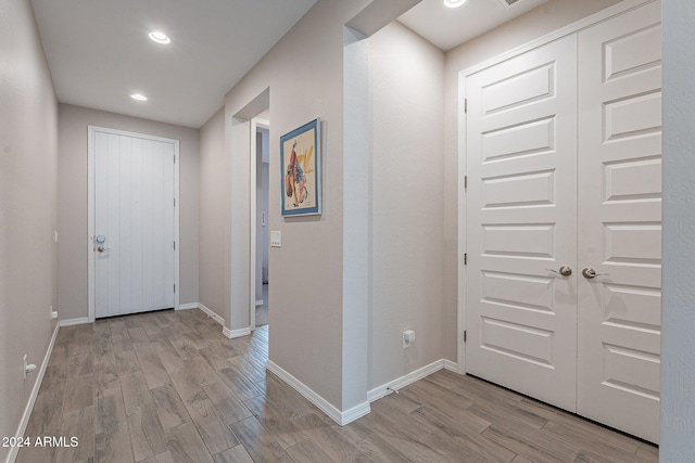 foyer featuring light hardwood / wood-style flooring