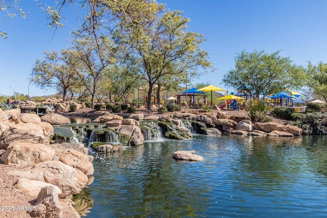 view of water feature