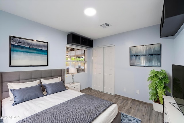 2726 W Meseto Cir, Mesa, AZ 85202 - bedroom featuring wood finished floors and a closet