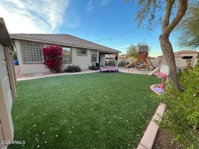 view of yard featuring a playground