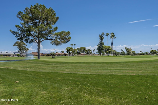 surrounding community featuring a lawn