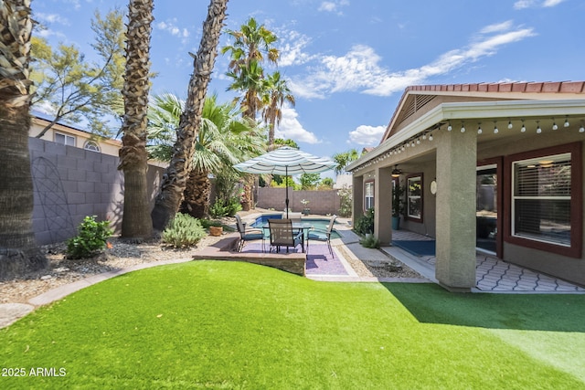 15848 W Calavar Rd, Surprise, AZ 85379 - view of yard featuring a patio and ceiling fan