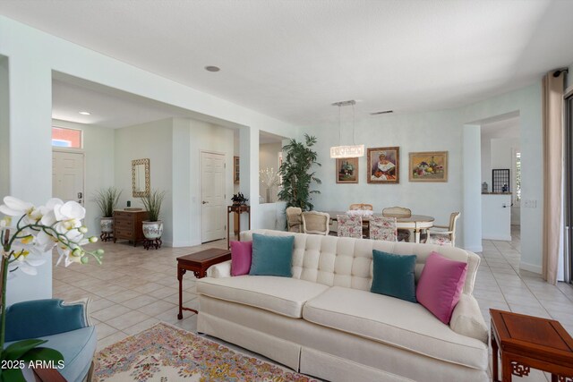 16158 W Copper Point Ln, Surprise, AZ 85374 - living room with light tile patterned floors