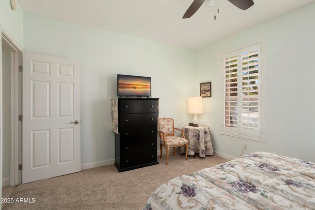 16158 W Copper Point Ln, Surprise, AZ 85374 - bedroom with carpet, baseboards, and ceiling fan