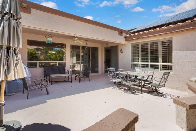 16158 W Copper Point Ln, Surprise, AZ 85374 - view of patio featuring ceiling fan and outdoor dining area