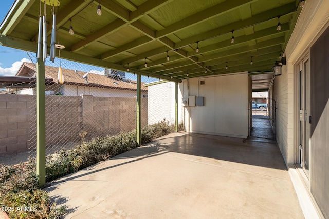 view of patio / terrace with fence