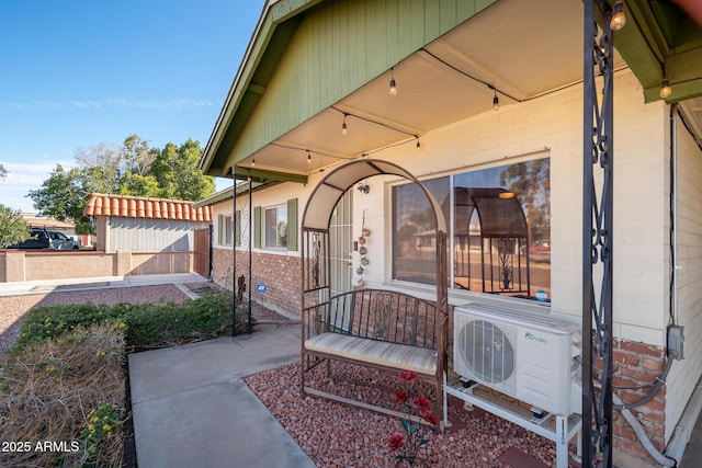 view of patio / terrace with ac unit