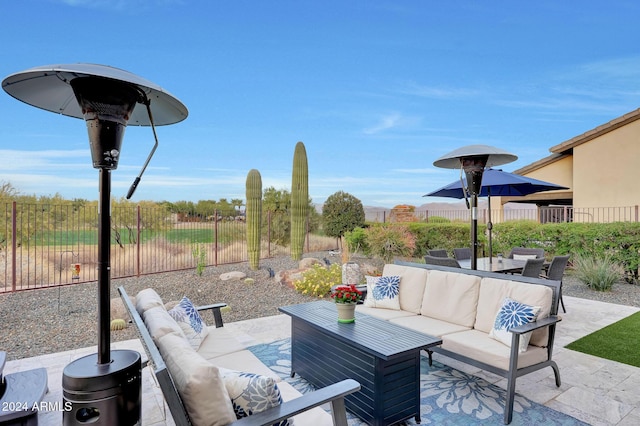 view of patio / terrace with an outdoor hangout area