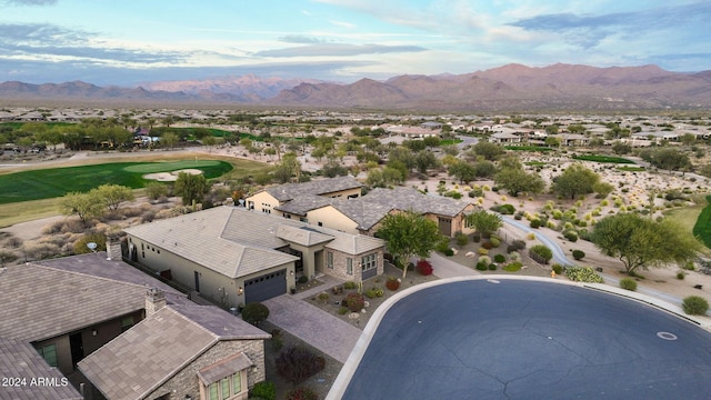 aerial view featuring a mountain view