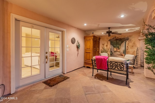 interior space with french doors