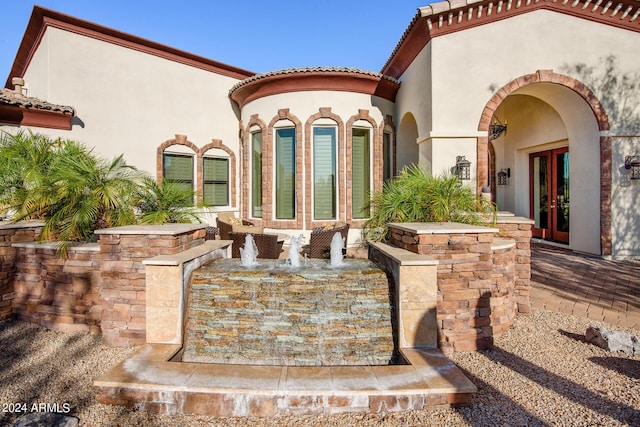 view of patio with french doors