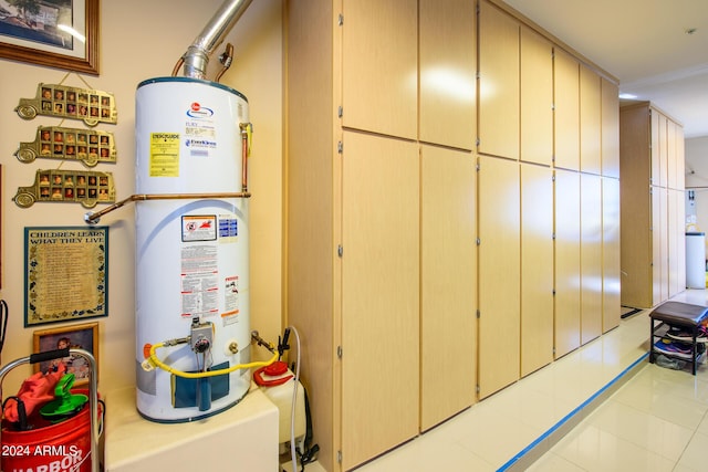 interior space featuring water heater