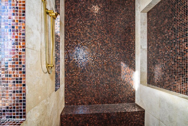 room details featuring tiled shower