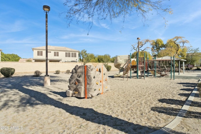 view of jungle gym