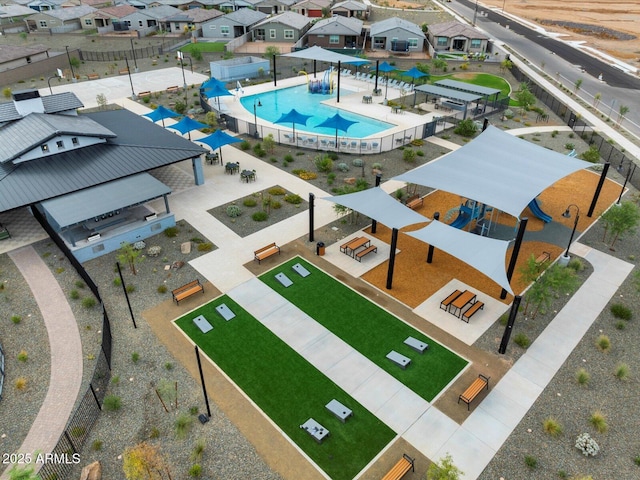 16005 W Bronco Trl, Surprise, AZ 85387 - aerial perspective of suburban area with a pool