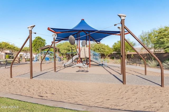 view of jungle gym