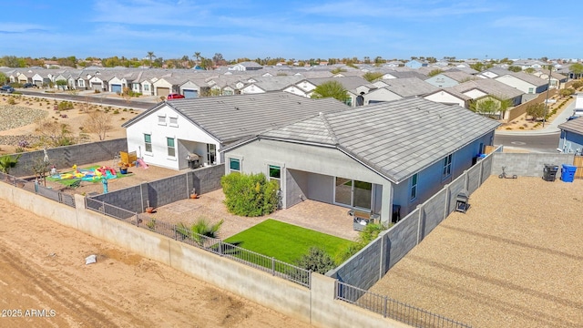 drone / aerial view featuring a residential view