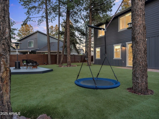 2395 S Polaris Way, Flagstaff, AZ 86001 - view of yard featuring a patio and a trampoline
