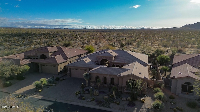 bird's eye view featuring a mountain view