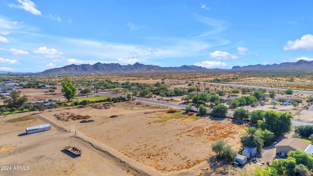 bird's eye view featuring a mountain view