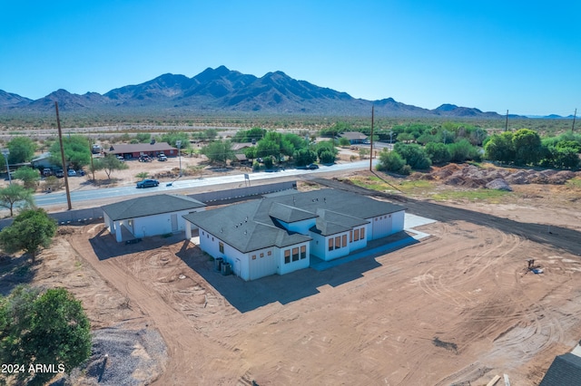 aerial view with a mountain view