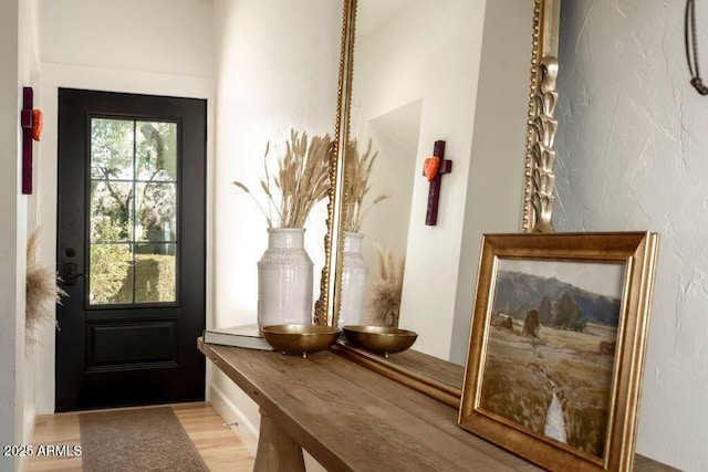 entrance foyer featuring light hardwood / wood-style flooring