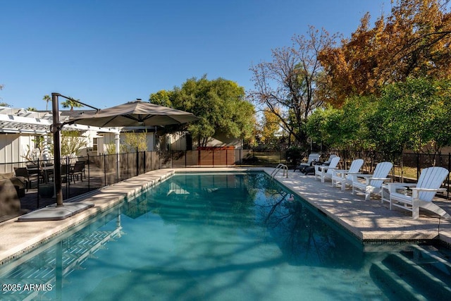 view of pool with a patio