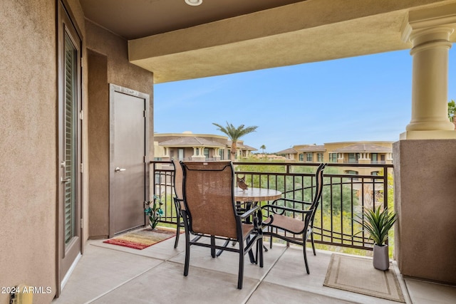 balcony featuring a residential view