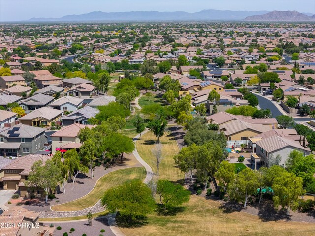 bird's eye view featuring a mountain view