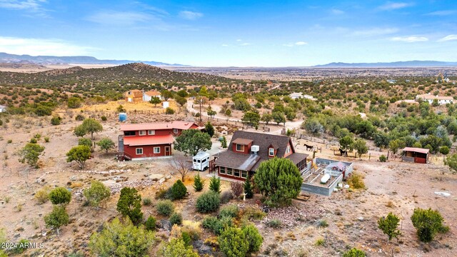 bird's eye view featuring a mountain view