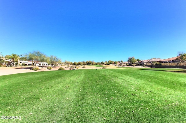 view of community with a lawn