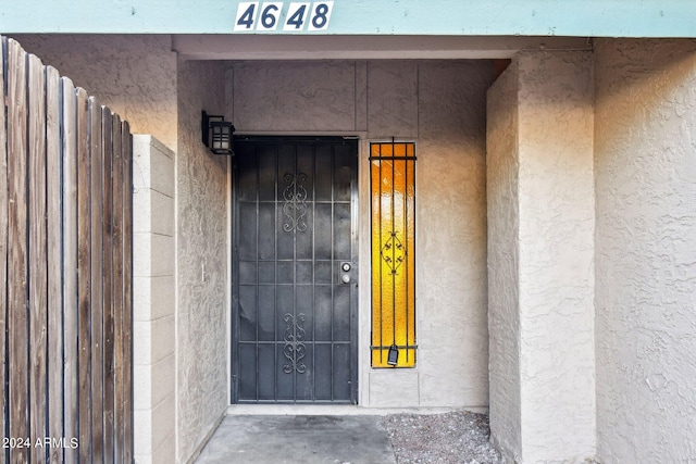 view of doorway to property