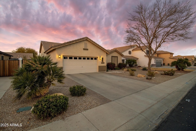 view of front of house featuring a garage