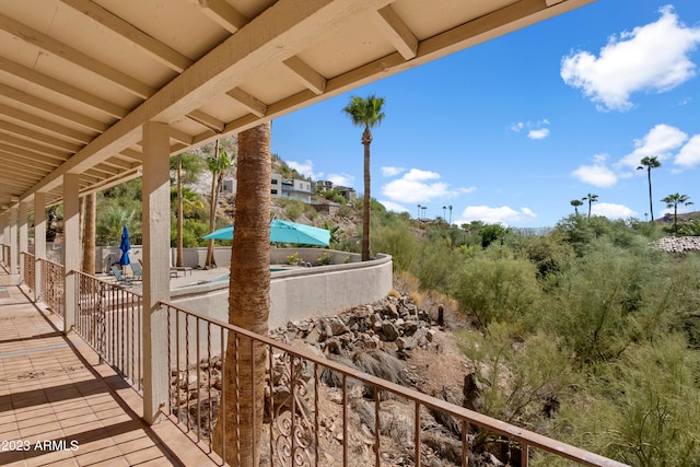 balcony featuring a patio