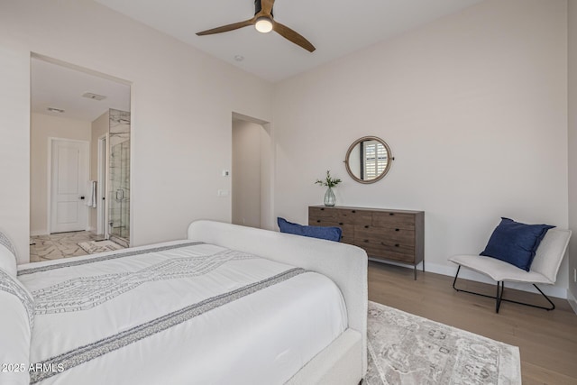 3814 W Running Deer Trl, Phoenix, AZ 85083 - bedroom featuring wood finished floors and a ceiling fan