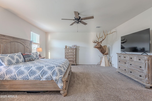 9454 E Alfalfa Dr, Florence, AZ 85132 - carpeted bedroom featuring a ceiling fan