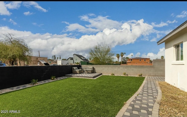 view of yard with a patio